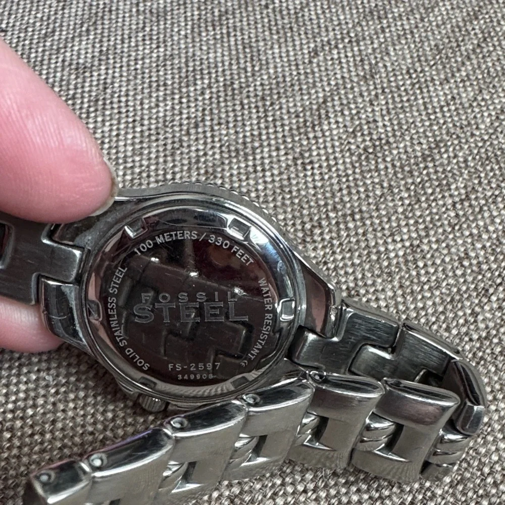 Fossil Stainless Steel Women's Watch with White Dial
